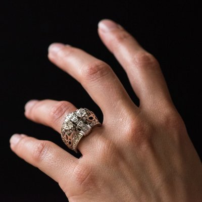 Bague Platine Diamants Art Déco