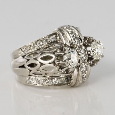 Bague Platine Diamants Art Déco