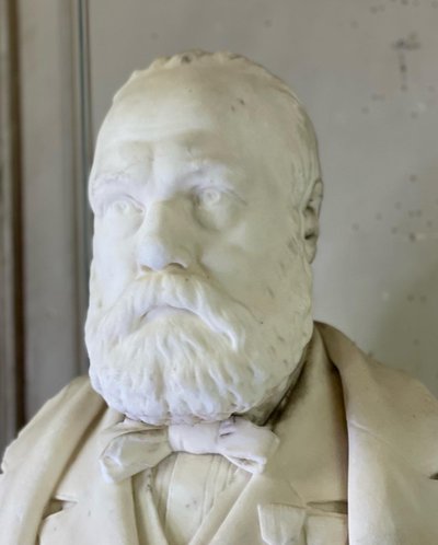 Carrara Marble Bust Signed And Dated Argenti Giosue 1886