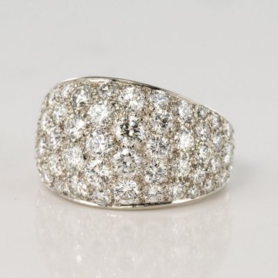 Bague Jonc Platine Diamants