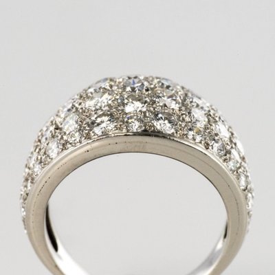 Bague Jonc Platine Diamants