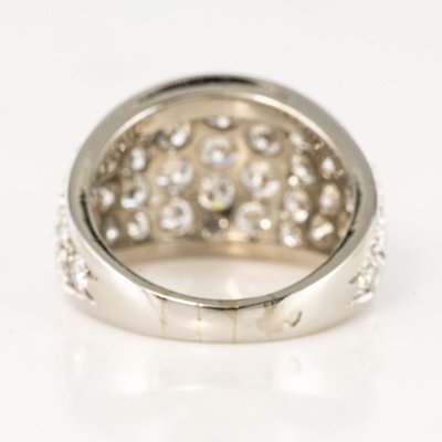 Bague Jonc Platine Diamants
