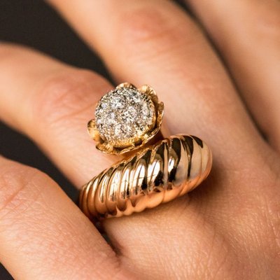  Gold And Diamond Couture Ring