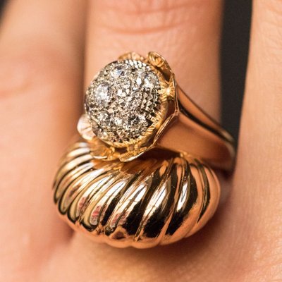  Gold And Diamond Couture Ring