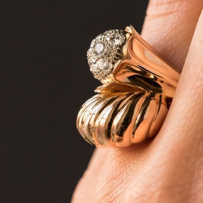  Gold And Diamond Couture Ring