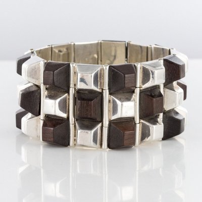 Silber Und Rosenholz Armband