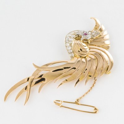 Spilla con diamanti Oiseau De Paradis