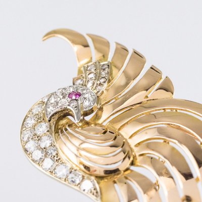 Spilla con diamanti Oiseau De Paradis