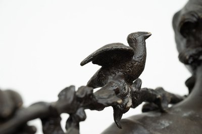 Scultura in bronzo patinato raffigurante la "Nimphe de bois" firmata "Louis Moreau" Francia 19siecle