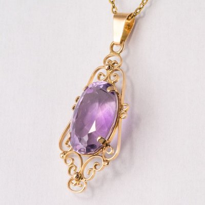 Pendentif Améthyste Or Rose
