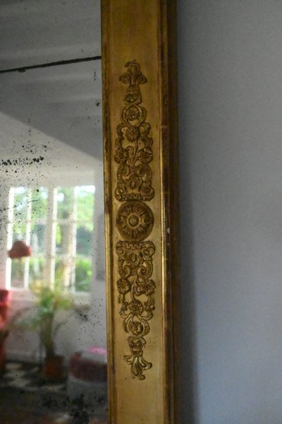 19th century Empire giltwood mirror