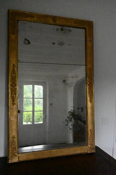 19th century Empire giltwood mirror