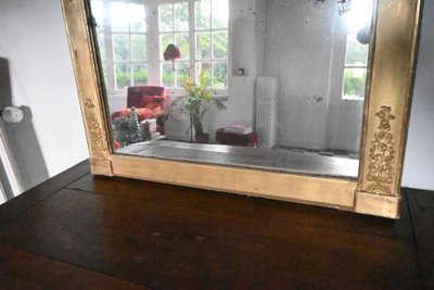 19th century Empire giltwood mirror