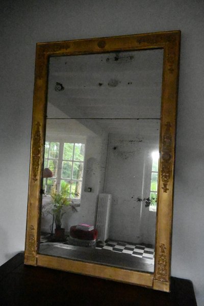 19th century Empire giltwood mirror