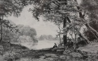 Tancrède Abraham (136-1895)  Paysage d'Anjou