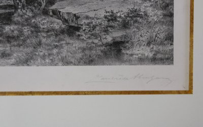 Tancrède Abraham (136-1895)  Paysage d'Anjou