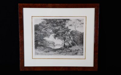 Tancrède Abraham (136-1895)  Paysage d'Anjou