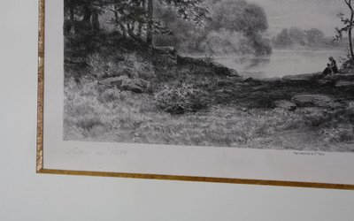 Tancrède Abraham (136-1895)  Paysage d'Anjou