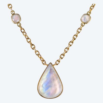 Labradorite And Gold Necklace