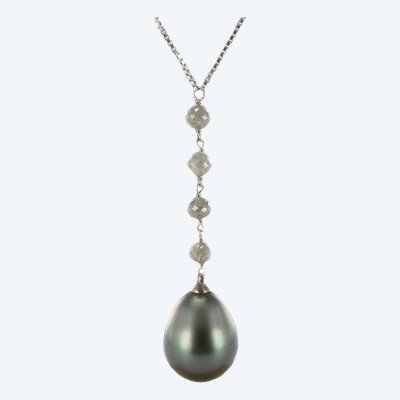 Tahitian Pearls And Diamond Pearls Necklace