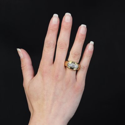 Bague Tank Jonc 3 Diamants
