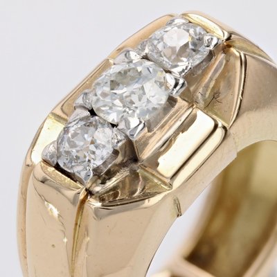 Bague Tank Jonc 3 Diamants