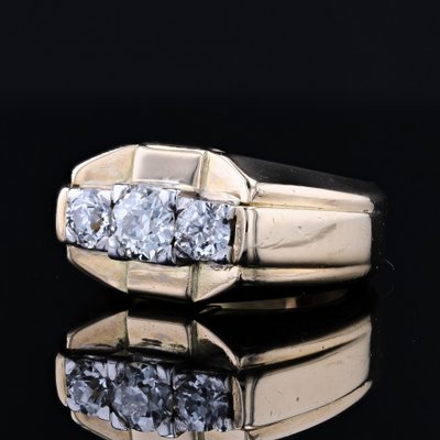 Bague Tank Jonc 3 Diamants