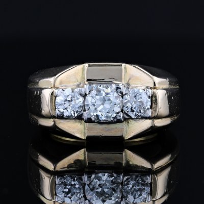 Bague Tank Jonc 3 Diamants