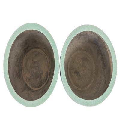 Pair of large glazed terra cotta planters. 1950s.LS6557309P