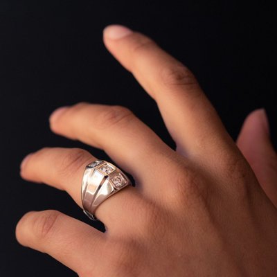 Ring Weißgold Diamant Modernist