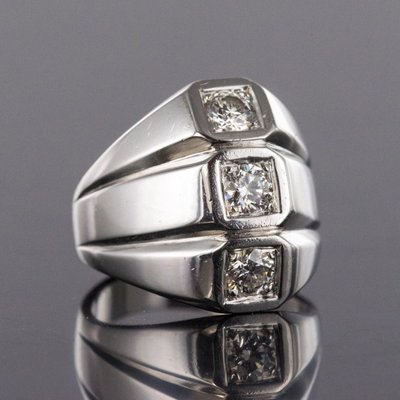 Ring Weißgold Diamant Modernist