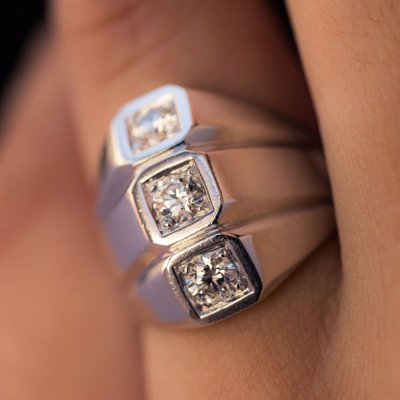 Ring Weißgold Diamant Modernist