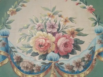 Gobelinkarton: Blumenvorhänge (1)