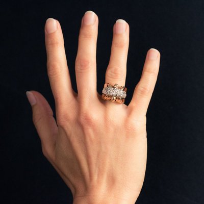 Bague Rétro Ancienne Diamants