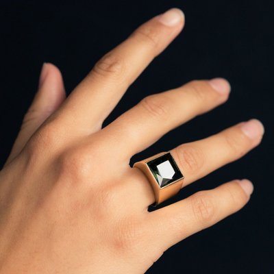 Chevalière Ancienne Tourmaline