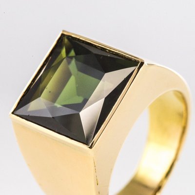 Chevalière Ancienne Tourmaline