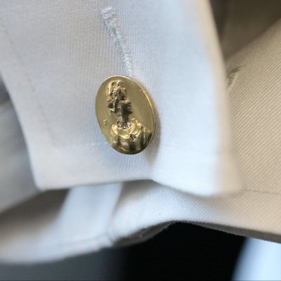Alte Manschettenknöpfe Jugendstil Gold Und Diamanten