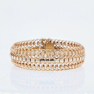 Bracelet Mailles Articulées Or Jaune
