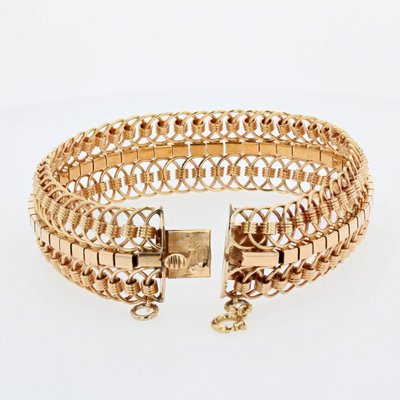 Bracelet Mailles Articulées Or Jaune