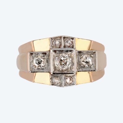 Bague Tank Diamants Pont