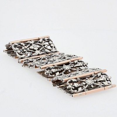 Bracelet Ancien Argent Et Vermeil