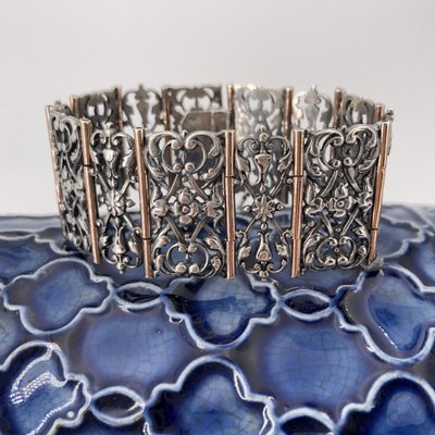 Bracelet Ancien Argent Et Vermeil