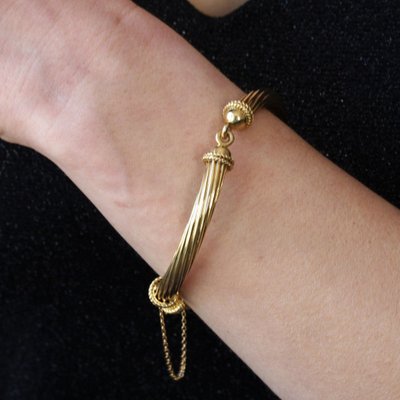 Articulated Bangle Gold Bracelet