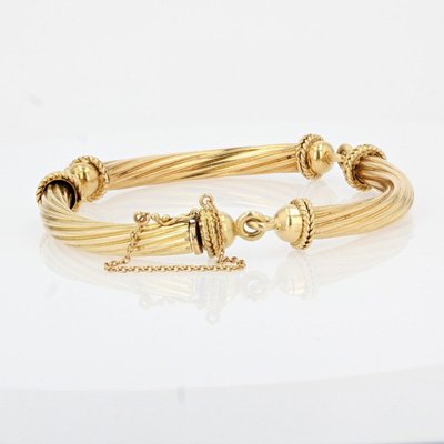 Articulated Bangle Gold Bracelet