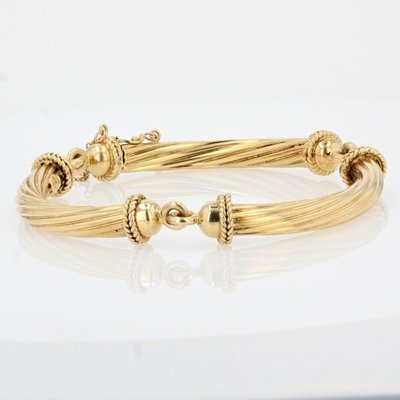 Articulated Bangle Gold Bracelet