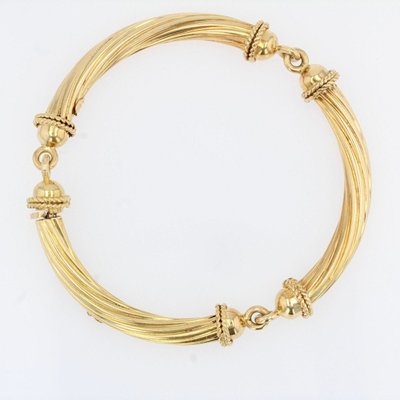 Articulated Bangle Gold Bracelet