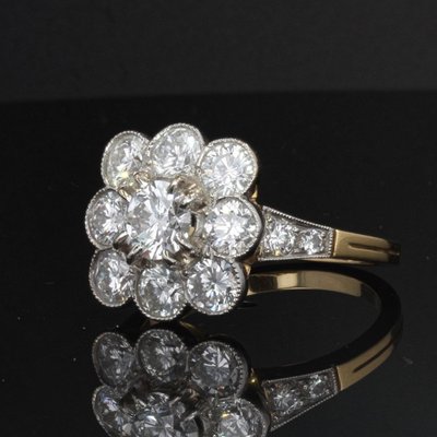 Ring Marguerite Diamanten Gold Platin
