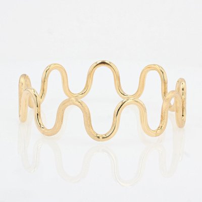 Bracciale con collana in oro liscio e movimento Amati