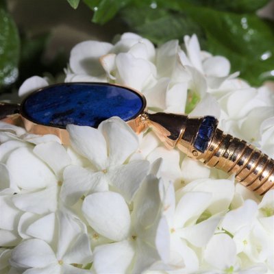 Tubogaz Lapislazuli und Saphir-Armband