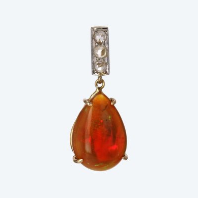 Opal And Diamonds Pendant